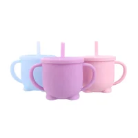 

Eco- friendly food grade silicone kids sippy cup