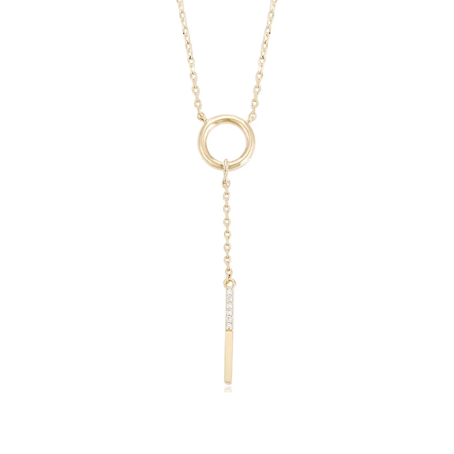 

43891 fashion unique ladies jewelry circle shaped 18k gold plated pendant necklace