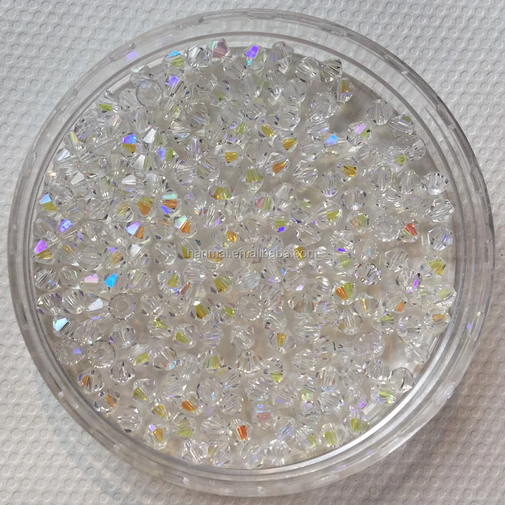 

clear AB color  bicone AAA quality beads crystal