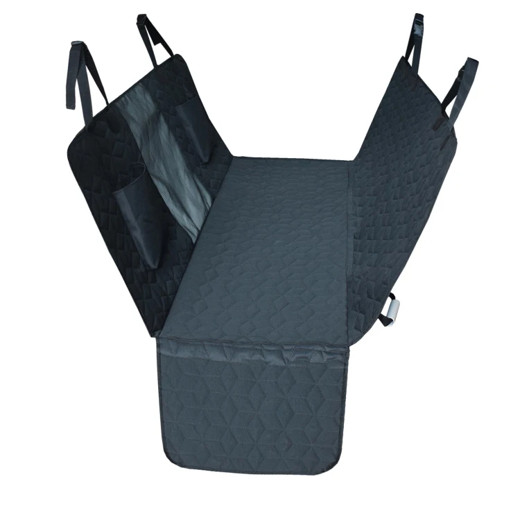 Durable Scratchproof Waterproof Dog Pet Car Seat Cover for Back Seat with 2 Pockets