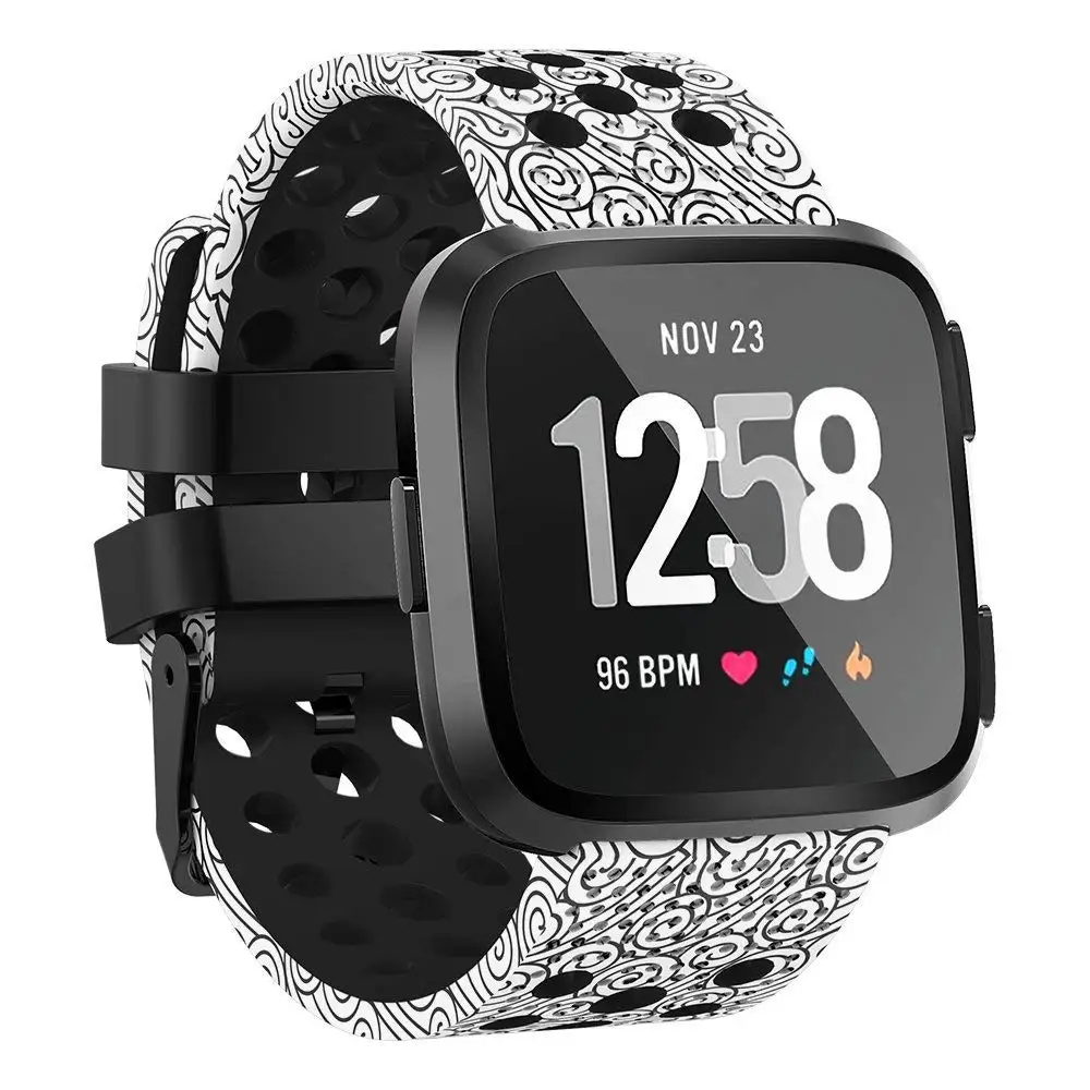 

Watch Band, Soft Silicone Replacement Sport Classic Band Strap For Fitbit Versa Smartwatch, Multi-color optional or customized