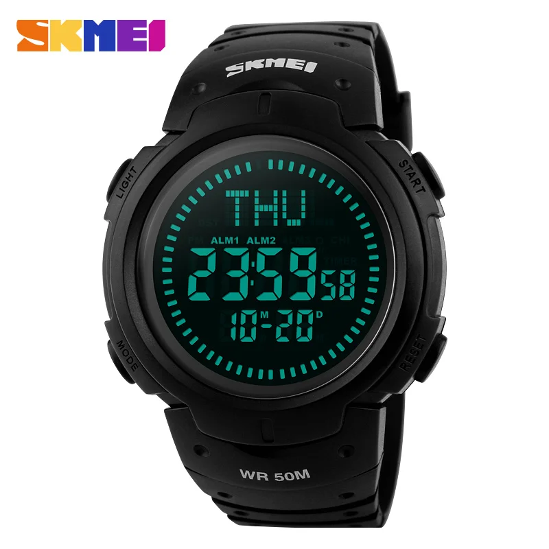 SKMEI Men Digital Wristwatches World Time Alarm Calendar Clocks 30M Waterproof Relogio Masculino New Sports Watches 1231