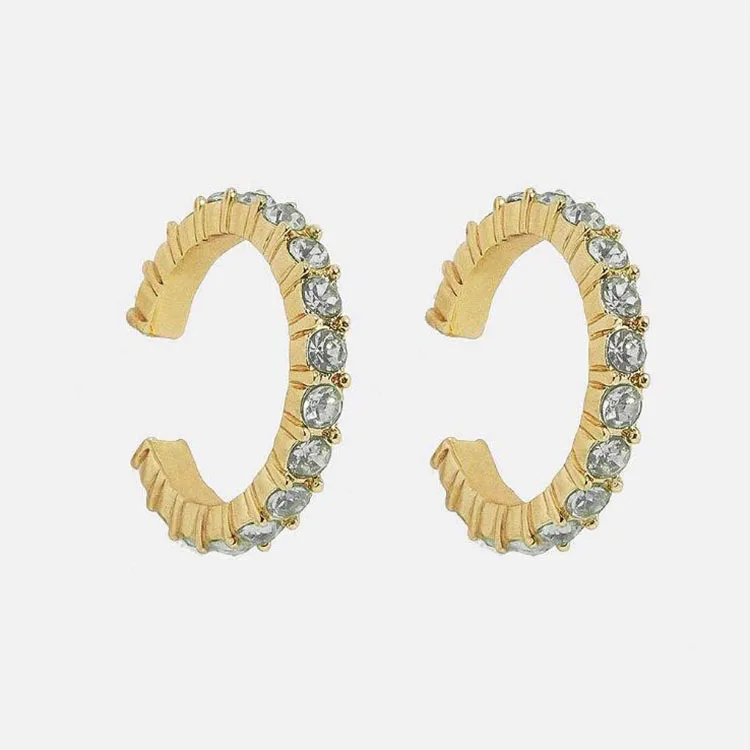 

EM1092 Fashion Crystal Huggie Hoop Cartilage Earrings for Women Girls