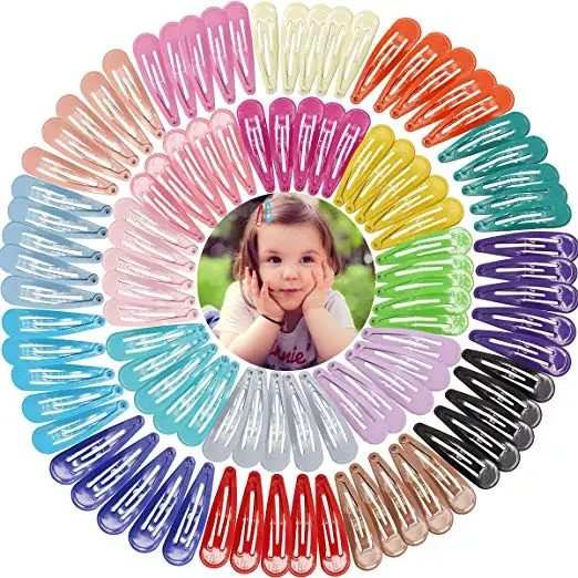 Fashion Solid Color Snap Hair Clips Hair Clips No Slip Metal Hair