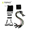 TOPKO Wholesale Gym band Home training accessories latex 11pcs resistance tube exercise set