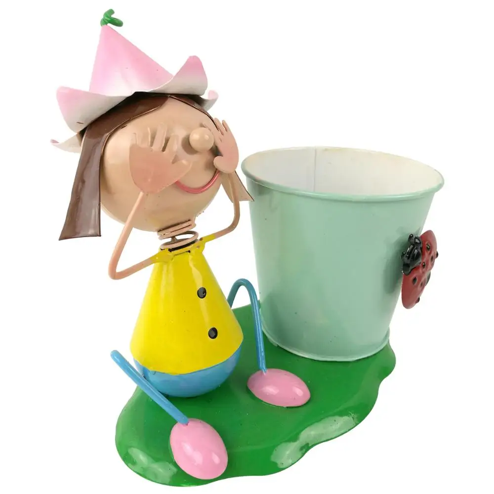 

China Supplier metal doll garden with flower pot, Multi