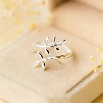 

925 Sterling Silver Tree Branches Open Finger Ring For Women