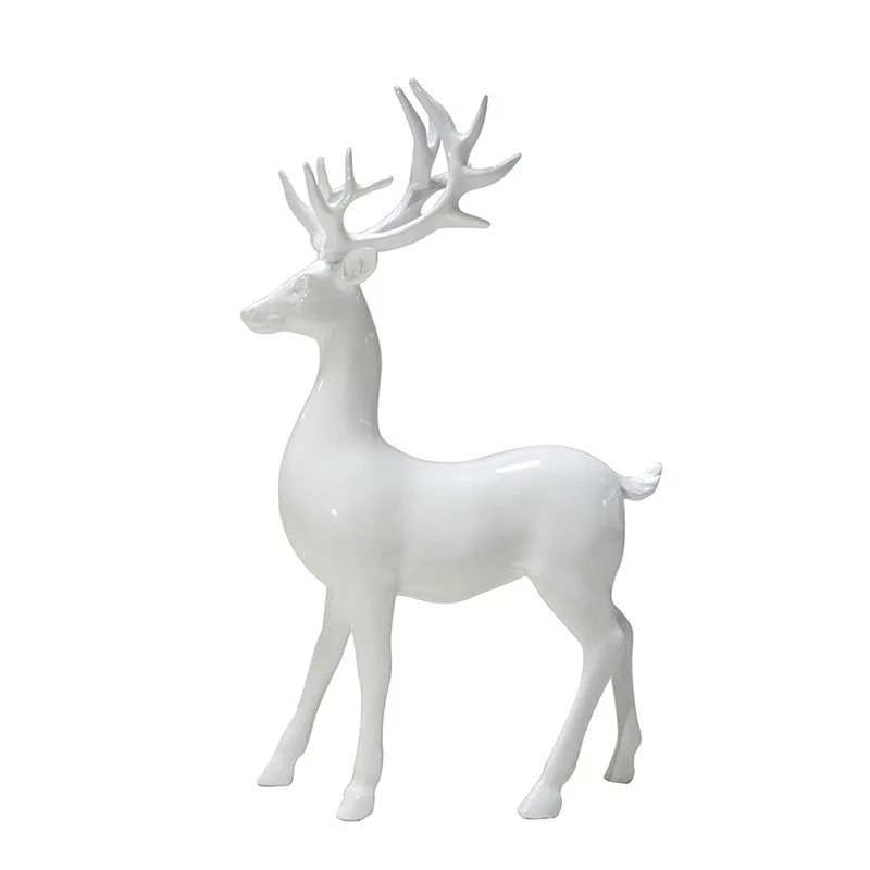 Home Decoration Resin White Deer Buy Christmas Decorative