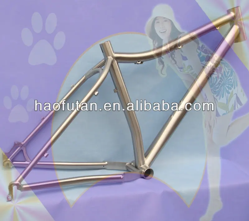 

China titanium fat bike snow 26"x4.8" tires 190mm hub space mtb frame titanium fat tire