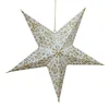 Xmas Decoration Gold Glitter and Silver Glitter Paper Star Lantern / Glitter Star Hanging Decoration / Hanging Star Lantern