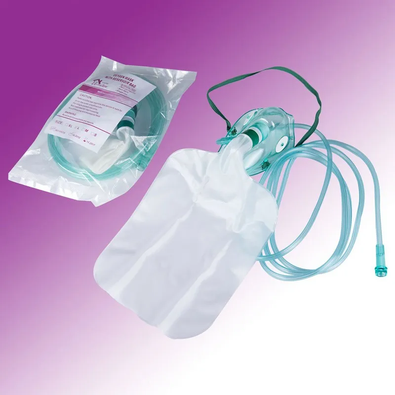 Мешок для дыхания. Oxygen Mask with Reservoir Bag Pediatric Standard. Дыхательный мешок. Кислородный пакет. Набор для оксигенотерапии.