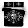 3 piece 3D skull bedding set single bed oversized skeleton duvet cover bedding set