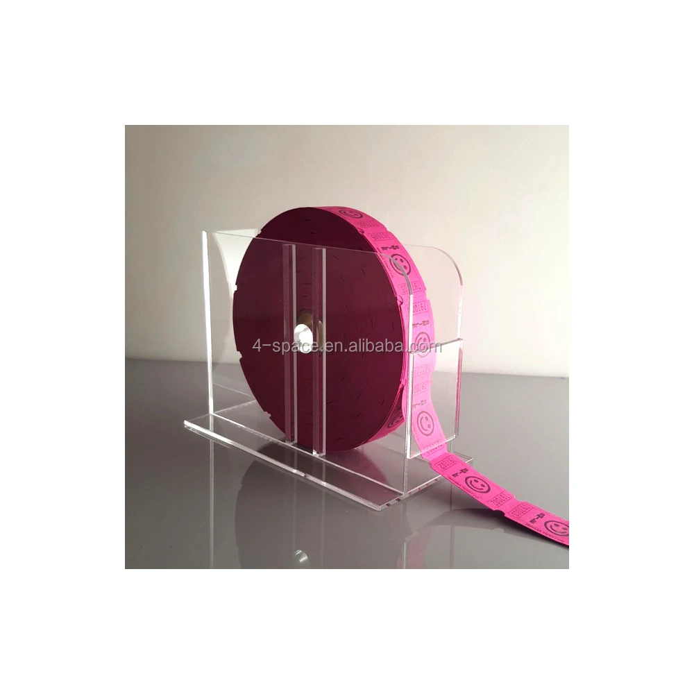 Clear Acrylic Raffle Ticket Dispenser Transparent Plexiglass Roll