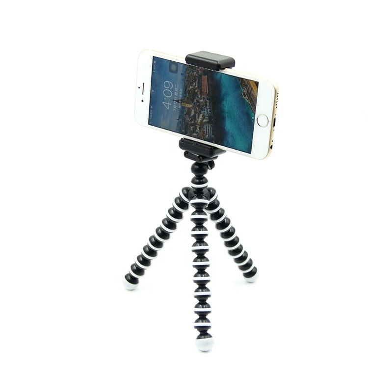 

FT-01 small size Octopus Flexible Tripod For Mobile Phone with phone holder, Black/white