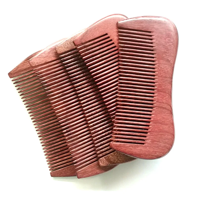 

Busy season hot sale red comb rosewood beard comb, Natural wood color