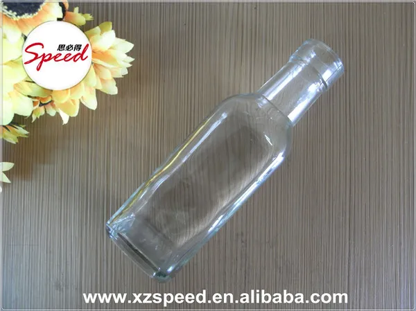 150ml Mini Clear Square Glass Bottle with Cork Top