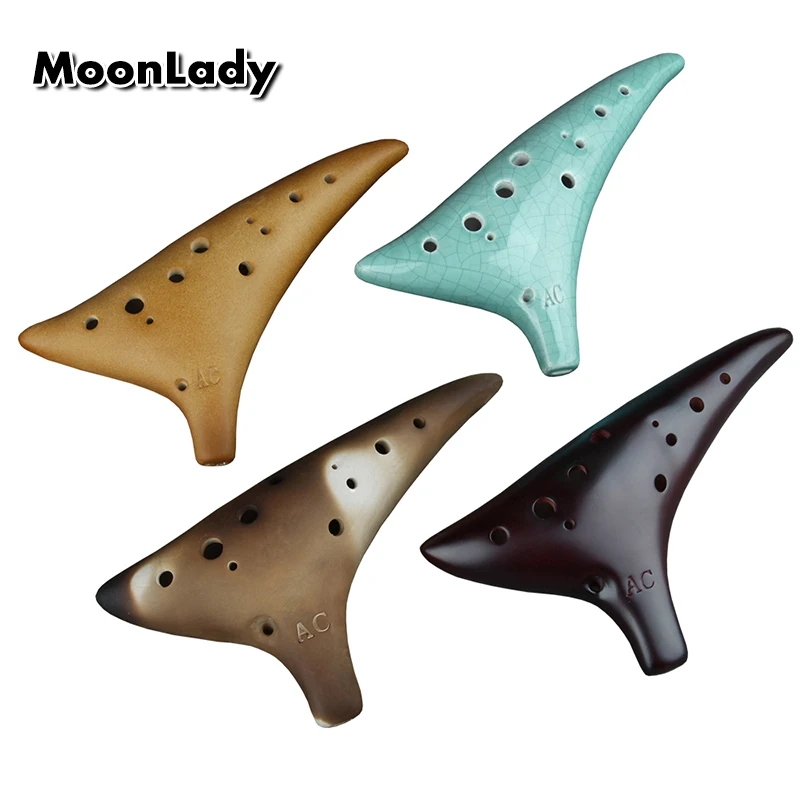 

New Scrub Ocarina 12 Holes AC key Wind Musical Instrument for Music Amateurs