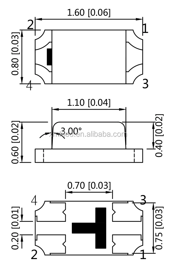 SMD LED 0603 2-Chip 12 Colori Doppio Cinghia vernice filo double colour BI Duo segnale 