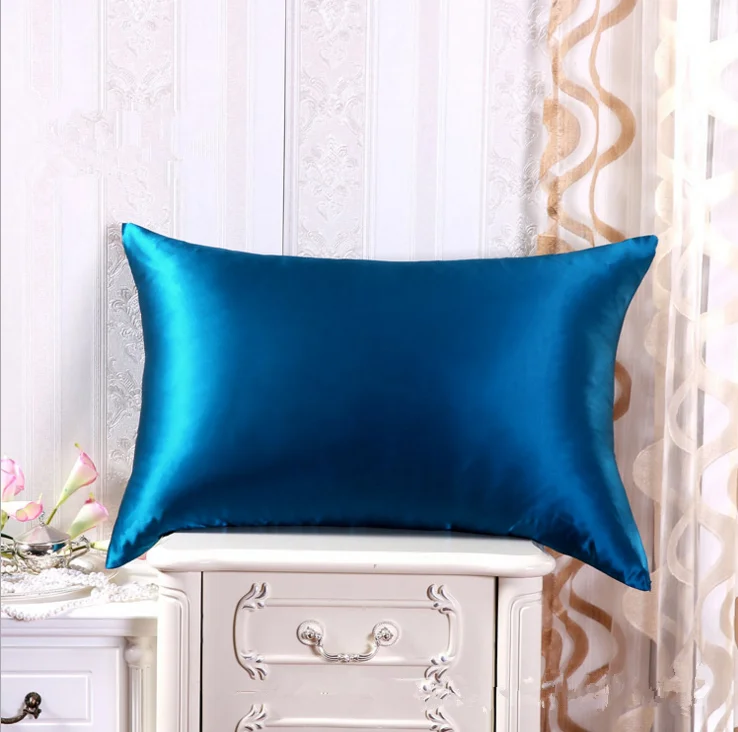 Standard 100 Polyester Satin Pillowcase With Zipper Custom Private