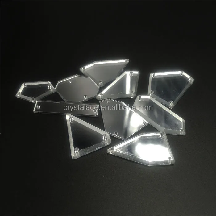 Factory supply sew on acrylic stones,acrylic sew on mirror stones for costumes