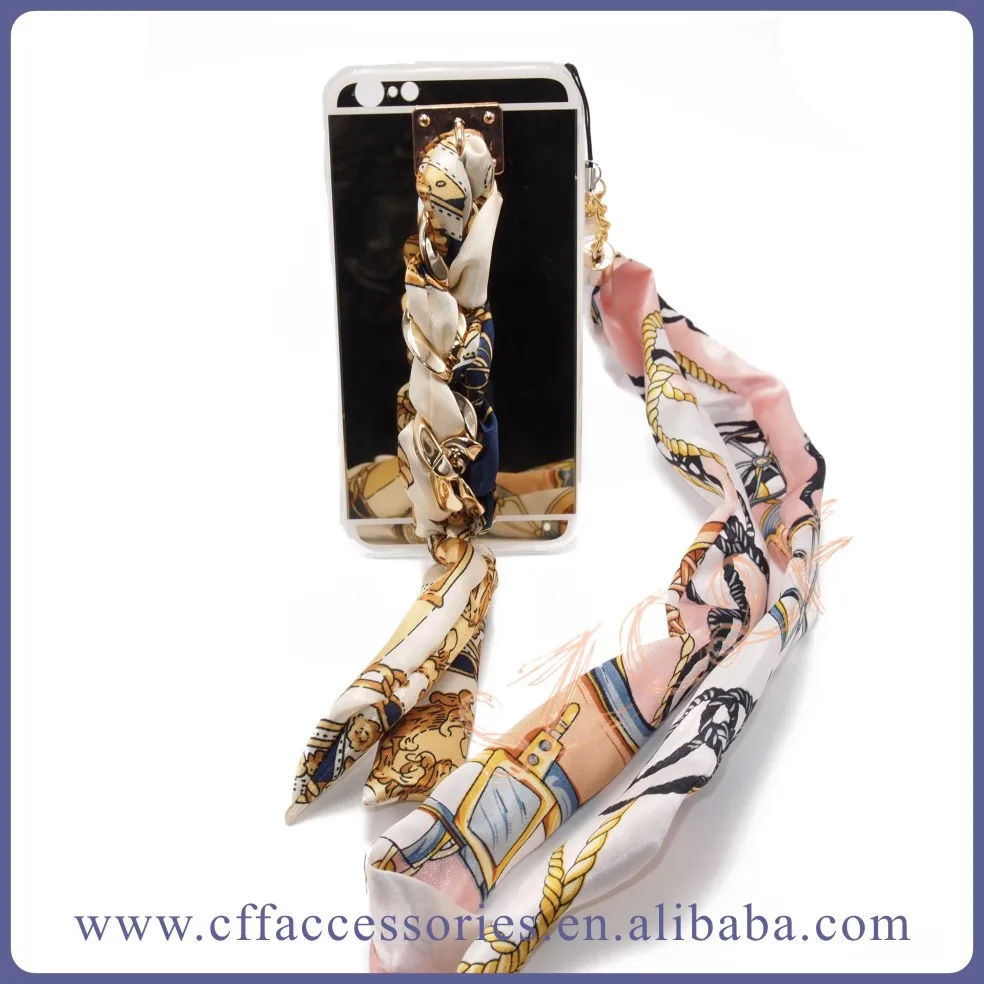 For iPhone Novelty Accessories 45CM Silk Ribbon Mobile Phone Strap Hang Aroung Neck