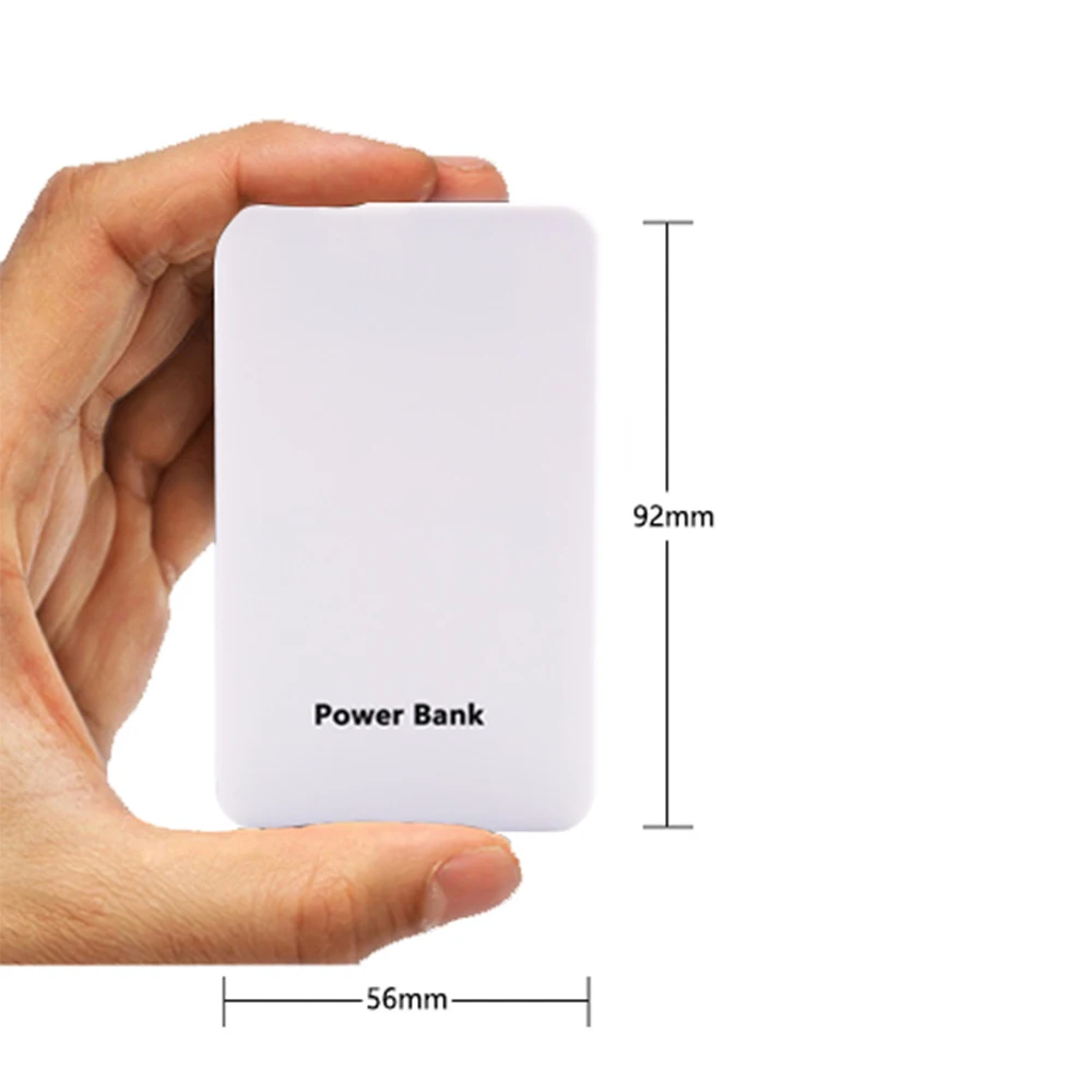 

Hot Items Thinnest Wallet Powerbank 2000mAh Travel Credit Card Power Bank for Smart Phones Mini Small Charger, White(support custom)