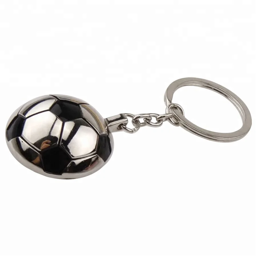 Factory Wholesale Round Shaped Football Team Keychains For Souvenir