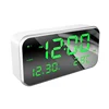 2019 Innovative Portable Kitchen Large Red Green Number Logo Led Digital Mirror Alarm Clock Display Date Time and Temperature