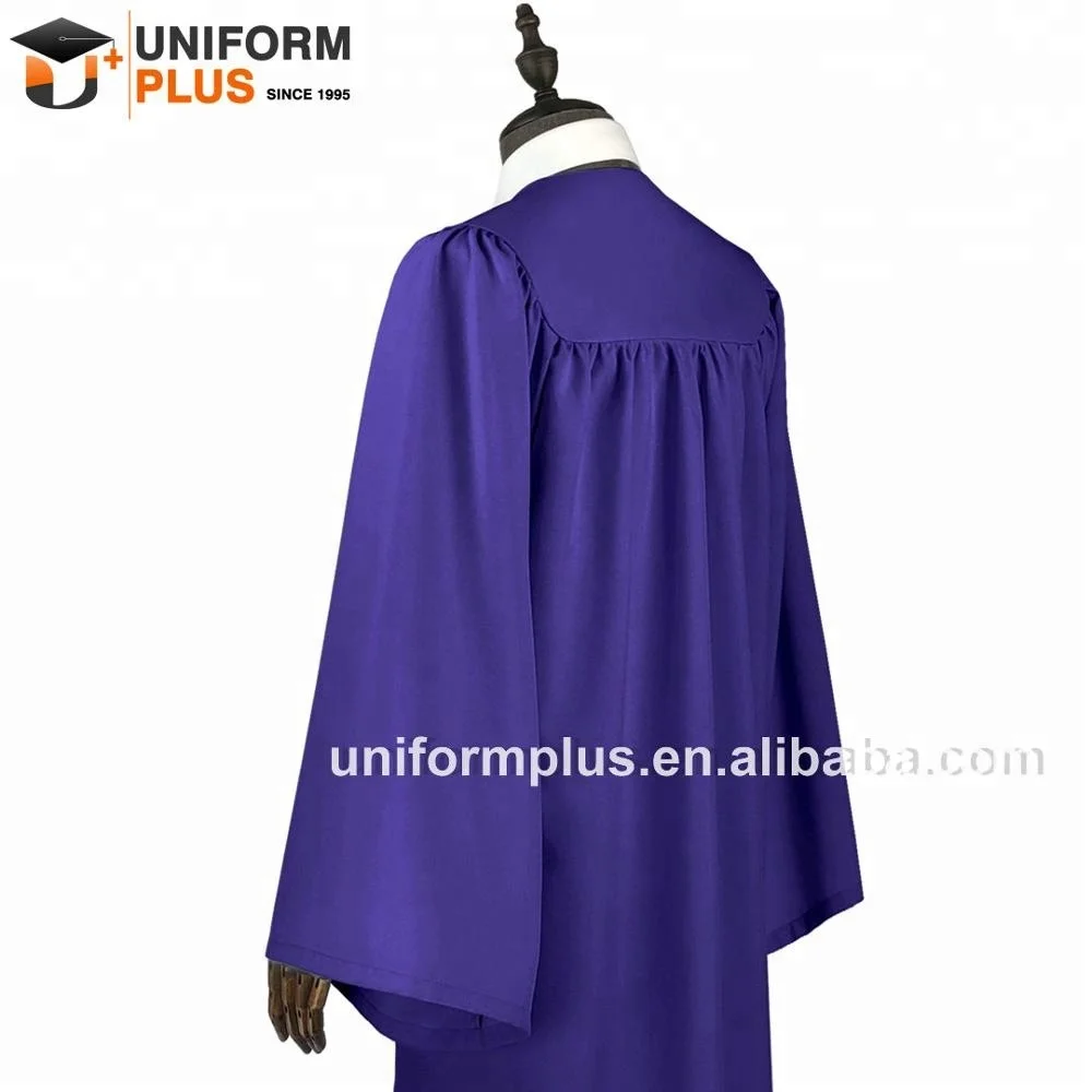 Wholesale Matte Purple Graduation Gown For High School And University