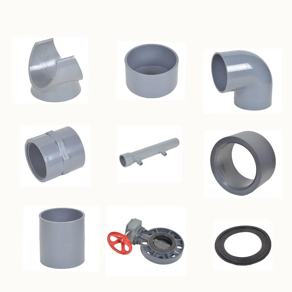 Large Diameter Rubber Ring Joint Pvc Pipe Fitting Equal Tee Din