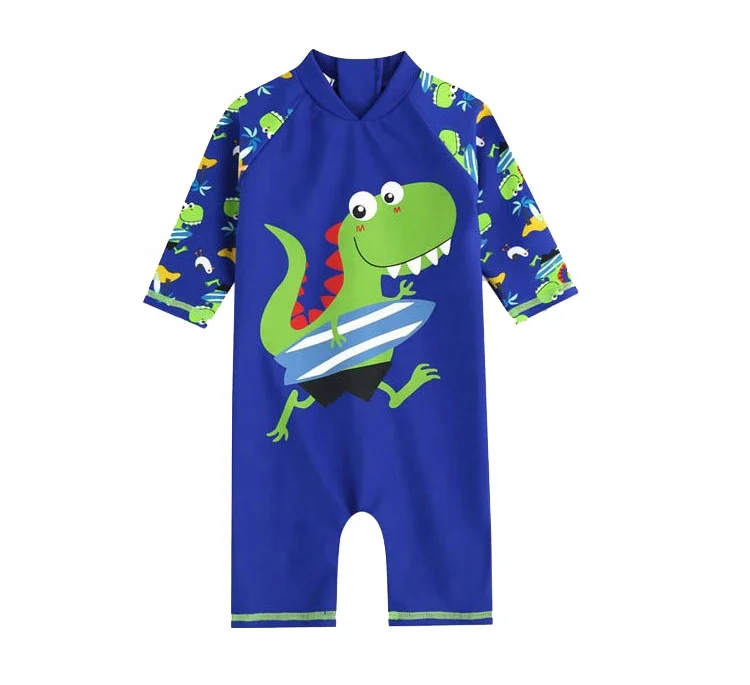 

Boy jumpsuits swimwear quick-dry diving suit long sleeve keep warm cartoon swimsuit