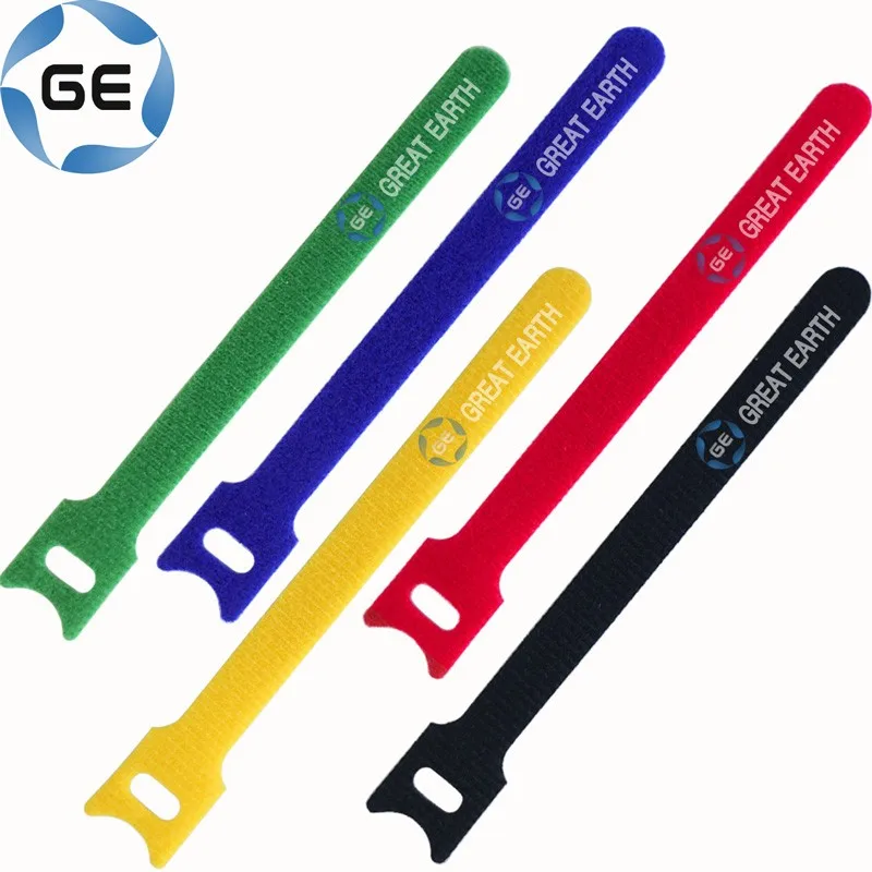 
Adjustable Hook and Loop Strap Customizable Self-gripping Cable Tie Fastener with Buckle 
