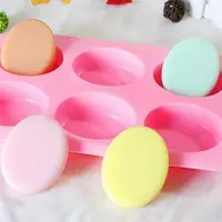 

6 Cavities Oval Shape Handmade Soap Silicone Mold