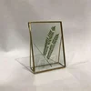 vintage rustic metal double sided glass picture photo frame in wedding display