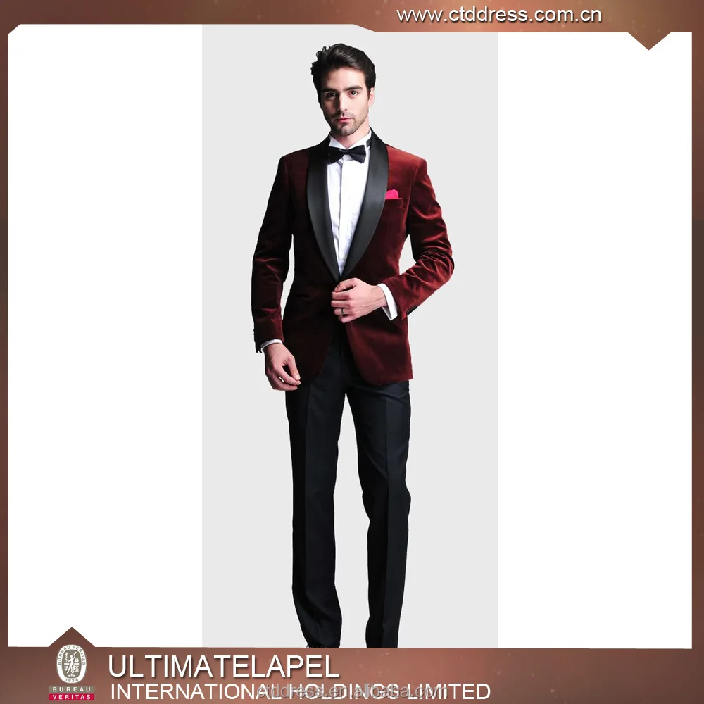 新作スリムフィットレッドタキシードベルベットスーツデザインベルベットコートメンズ Buy ベルベットのスーツデザイン 赤タキシードスーツ ベルベットのコート男性 Product On Alibaba Com