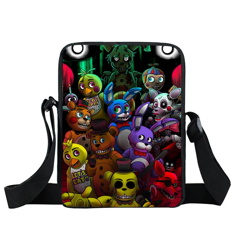 

COOLOST Crossbody Bags Five Nights At Freddy`s Print Mini Messenger Bag for Girl Boys Handbag Kids Shoulder Bags, Black