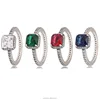 cluster 925 sterling silver jewelry Hearts and Arrows zircon silver ring for girls