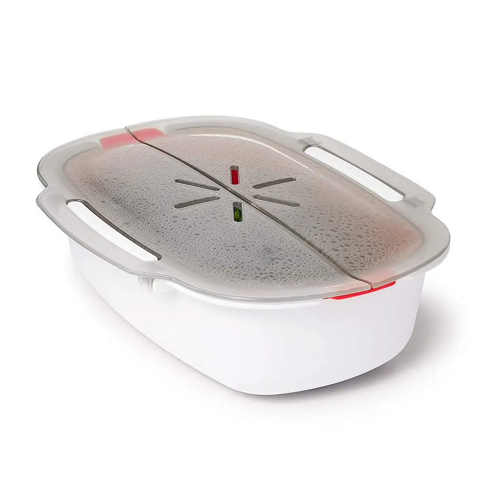 

Sweettreats Microwave Steamer Basket Safe Non-toxic Fish Food Microwave Oven Steamer Steaming Dish Made Of Food Grade PP