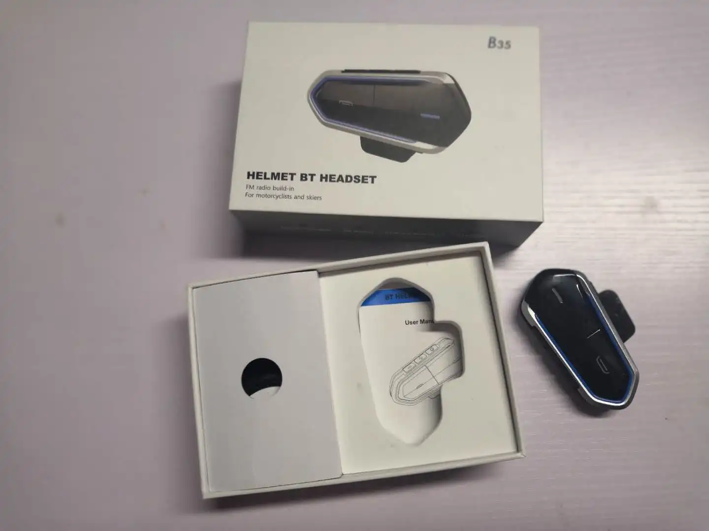 Qtb35 Waterproof Motorcycle Helmet Bluetooth Headset Wireless Handsfree