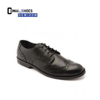 leather brogue school shoes
