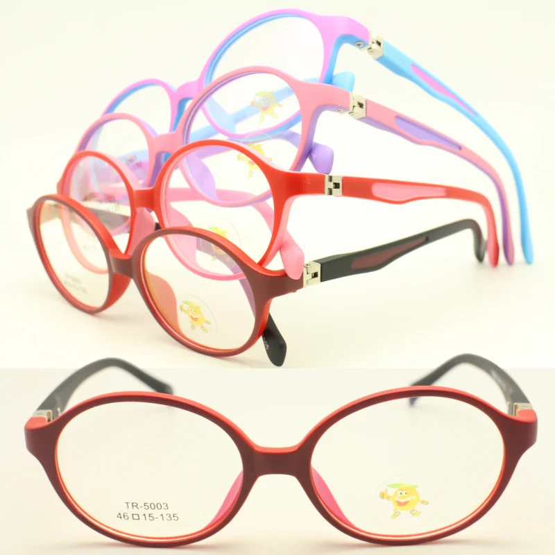 

dual direction flexible spring hinge ellips shape durable color for active child prescription eyeglass frames free shipping