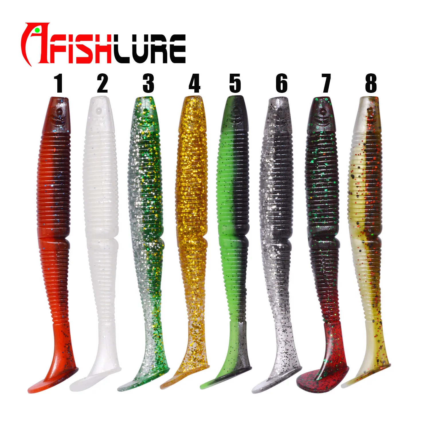 Paddle Tail Soft Silicon Worm Lure 140mm 17g 3pcs Paddle Tail Silicon ...