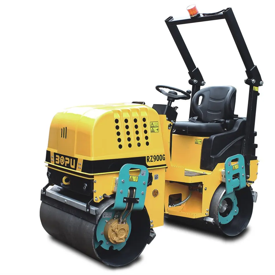 1500kg Vibration Rollers double drum hydraulic vibratory mini road roller RZ900G