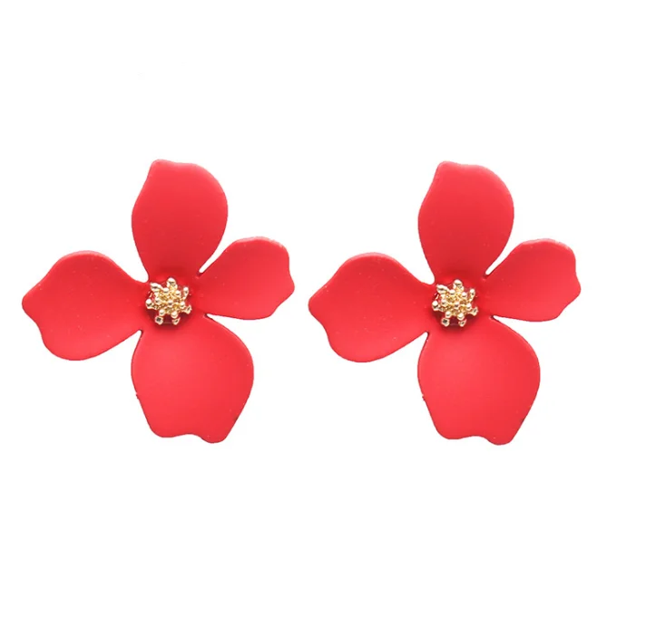 

New design sweet jewelry spray paint stud earrings flower earrings Statement earring for Girls gift for women