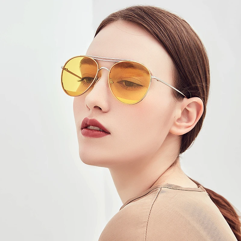 

Pilot Sunglasses Womens Mirror UV 400 Protection female sunglasses, Custom colors