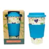 Biodegradable Bamboo Fibre Eco Travel Mug, Water Tumbler, Tea Coffee Cup, 400 ml