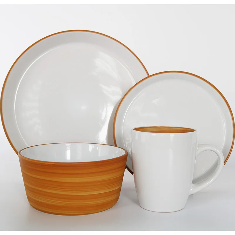 Yellow And Black Ceramic Crockery Tableware Daily Use Items Buy