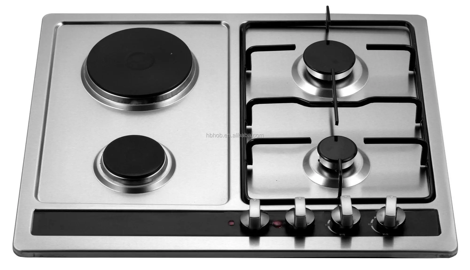 58x50cm 4 Burner Builtin Cooktop Stainless Steel Gas Stoves Natural Gas Hob Kitchen Cooking