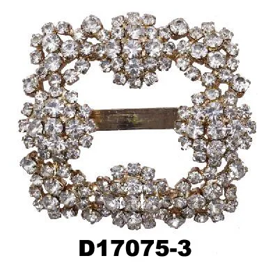 2Pcs Rhinestone Shoes Buckles Elegant Shoe Clips Silver Shoe Diy Accessory JD