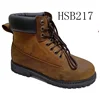 L Europe fashion & high quality crazy horse leather western cowboy safety boots steel toe insert HSB217